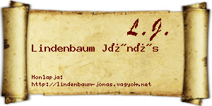 Lindenbaum Jónás névjegykártya