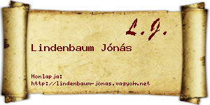 Lindenbaum Jónás névjegykártya